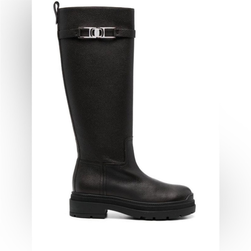 Ferragamo Ryder size 9 knee high leather boots